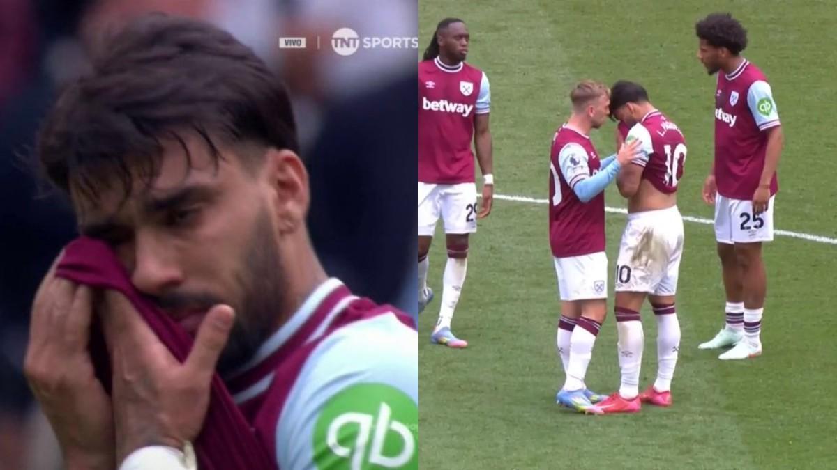 Paquetá rompe a llorar tras recibir una amarilla