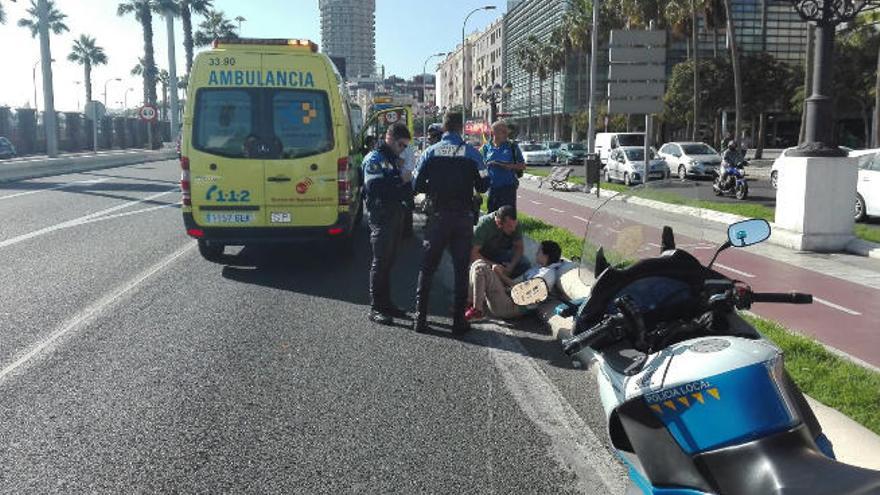 Accidente con una joven herida