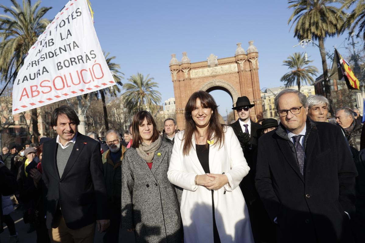 La presidenta de Junts per Catalunya, Laura Borràs, en su juicio ante el Tribunal Superior de Justícia de Catalunya