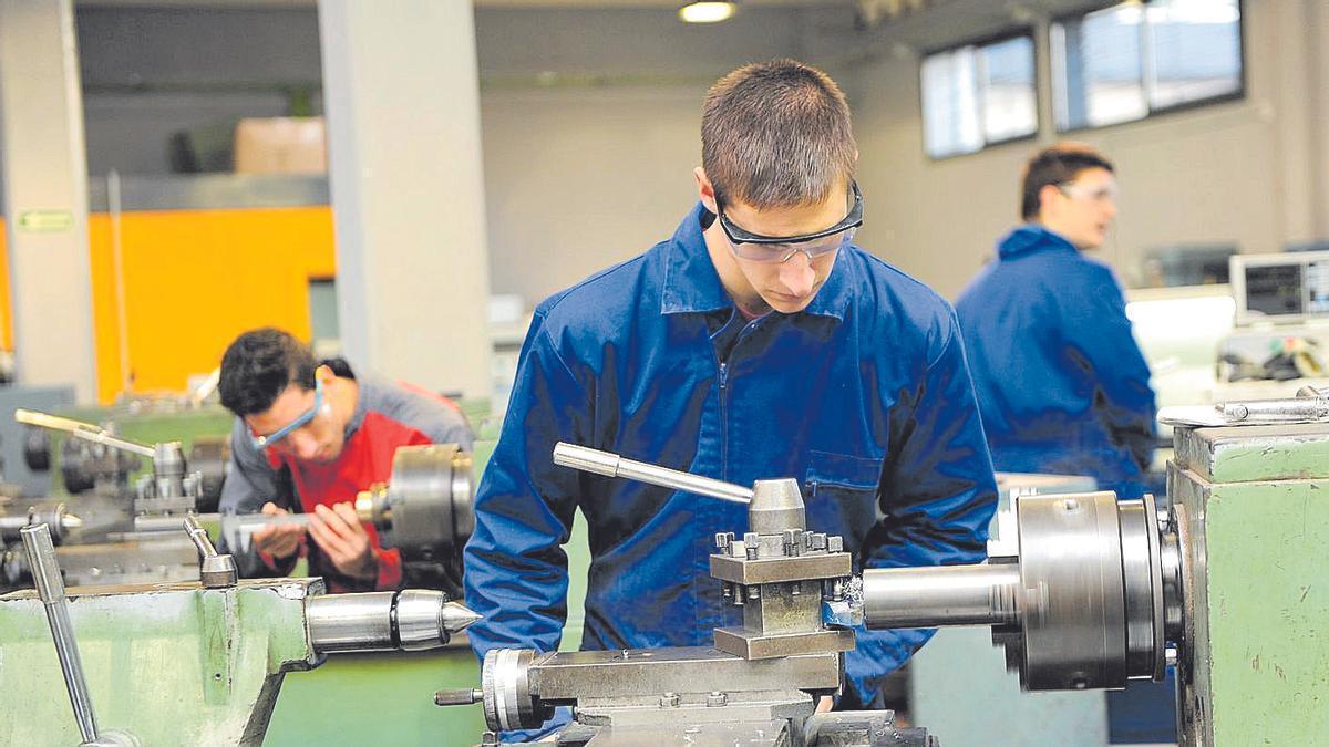 Un alumno de Formación Profesional