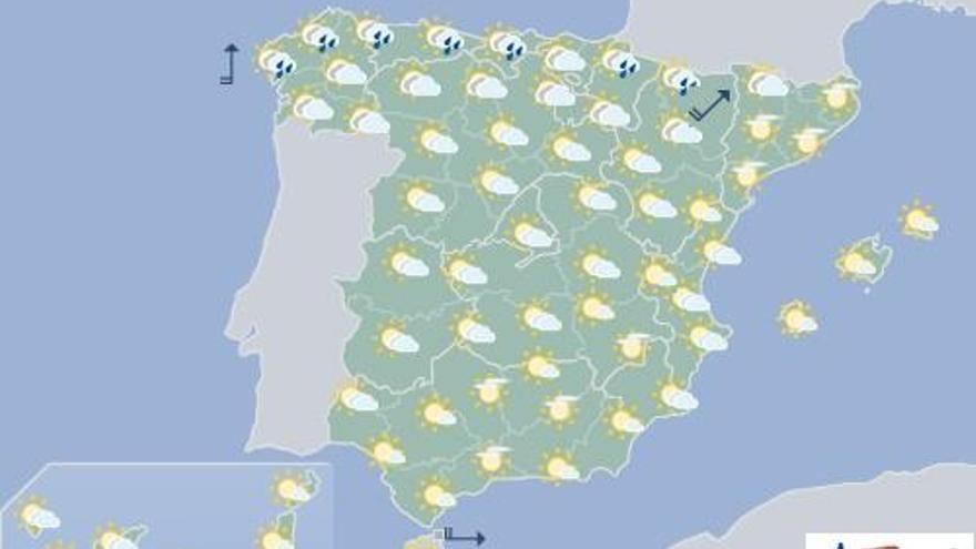 Cielos poco nubosos en Canarias