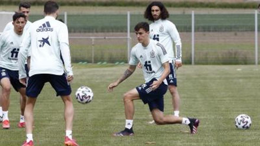 Francés, durante un entrenamiento con la sub-21.