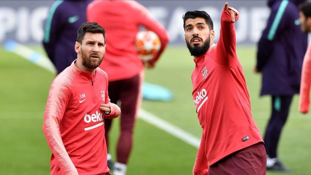 Leo Messi y Luis Suárez.