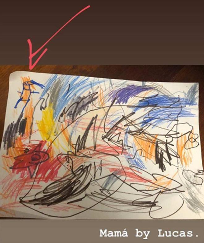 Dibujo de Lucas, hijo pequeño de Sara Carbonero