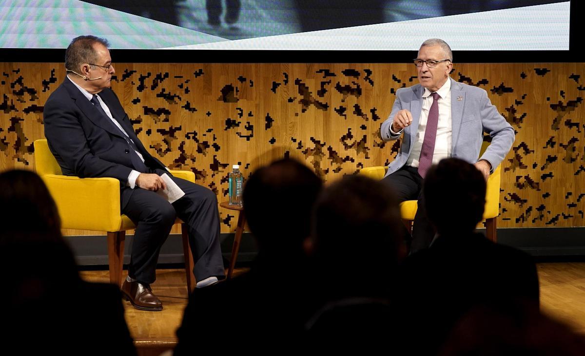 Albert Sáenz junto Francesc Boya Alós, secretario general para el Reto Demográfico