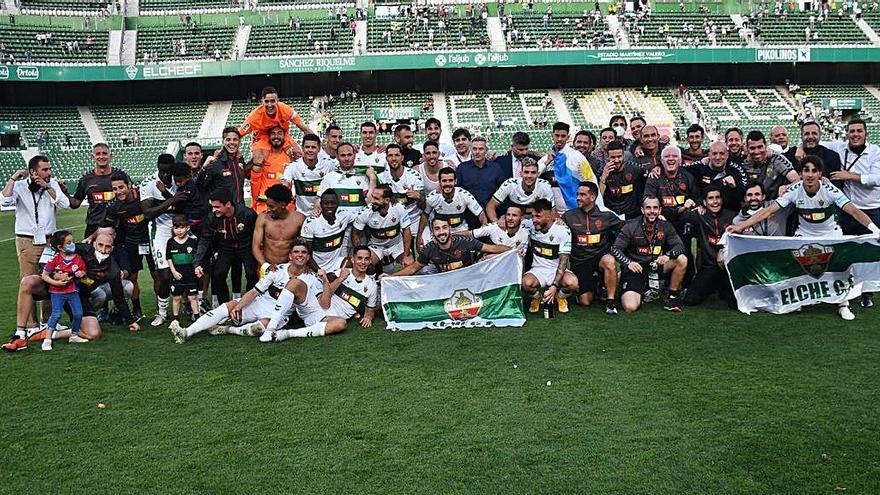 El Elche consiguió la
permanencia en Primera
División. SONIA ARCOS/E.C.F.