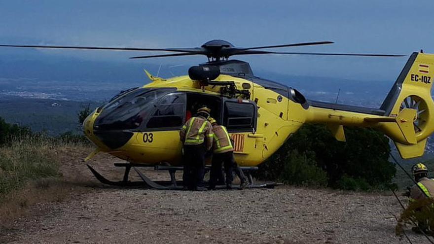 Rescatada en helicòpter una excursionista amb un cop de calor al Coll de Banyuls