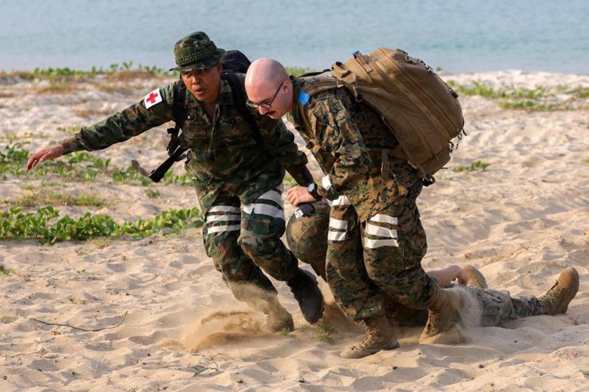 Corea del Sur participa en ejercicio militar conjunto Cobra Gold 2023 (CG23), en una base militar en Tailandia