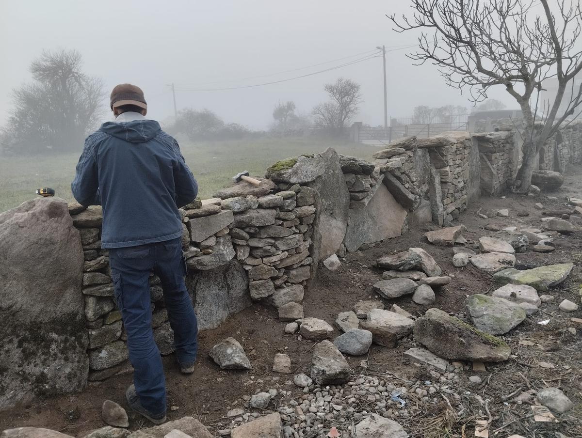 Construcción en piedra seca en Sayago