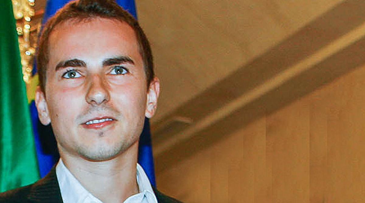 El bicampió de MotoGP, durant l’homenatge a l’Ajuntament de Jerez.