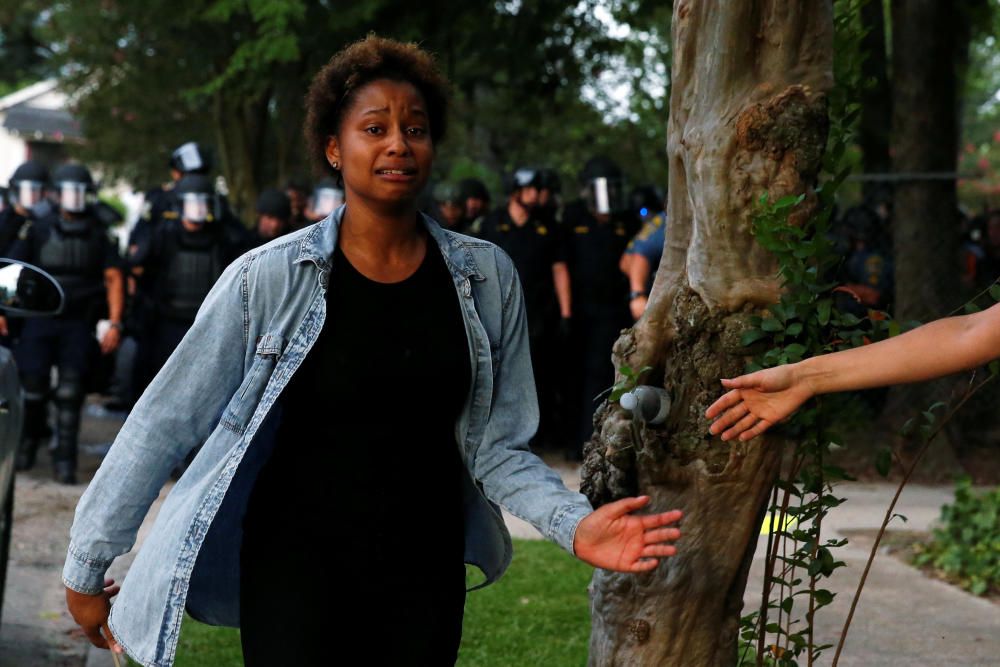 Protestas contra la violencia policial en Luisiana