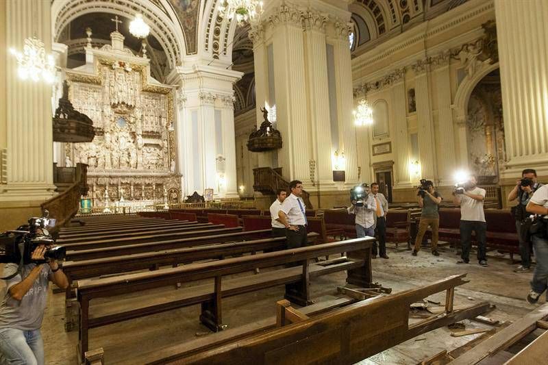 Fotogalería: Explosión en el interior de la basílica del Pilar