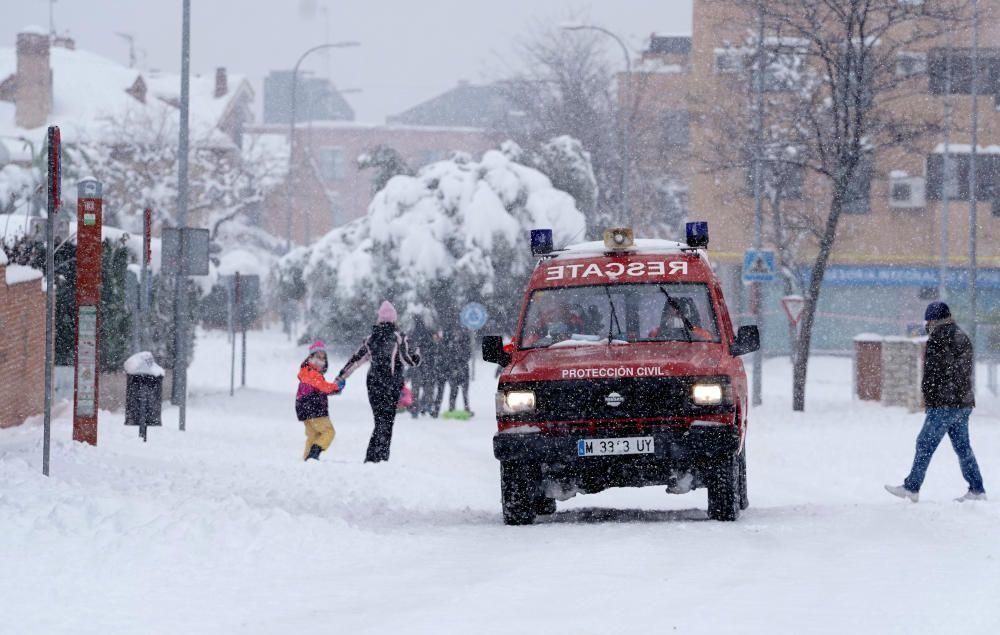 Schnee auf dem spanischen Festland