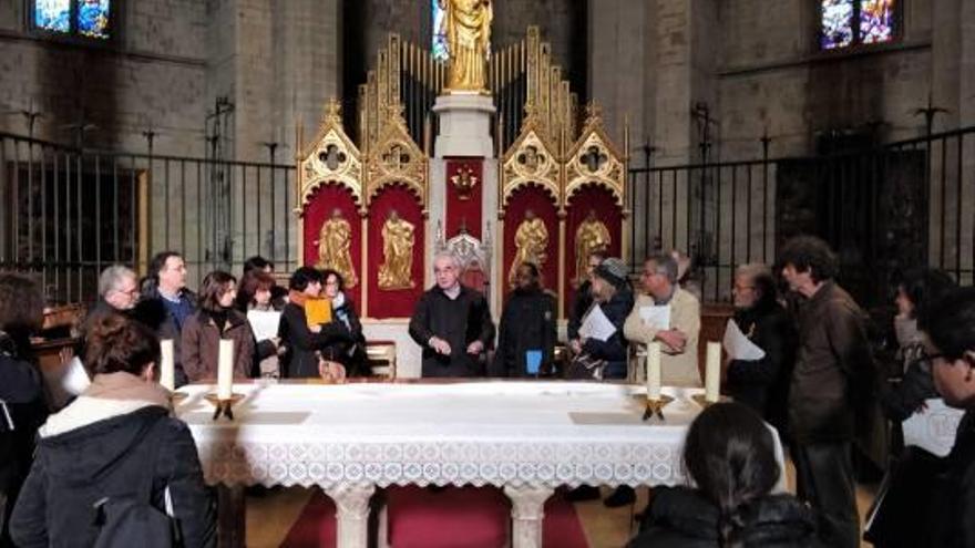 Mossèn Torra va parlar dels espais de la basílica, com l&#039;altar major