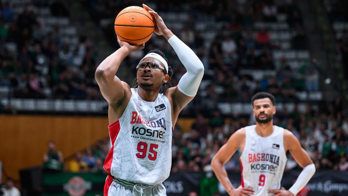 Chima Moneke, in a match in the Endesa League against Joventut