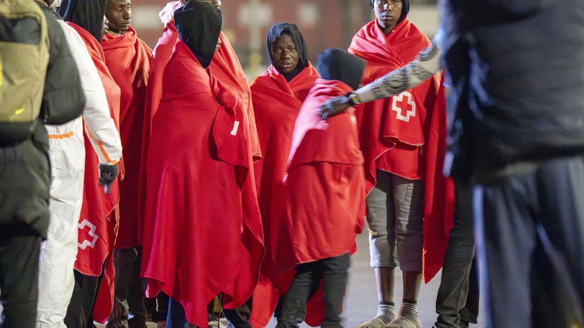 Migrantes llegados a Canarias.