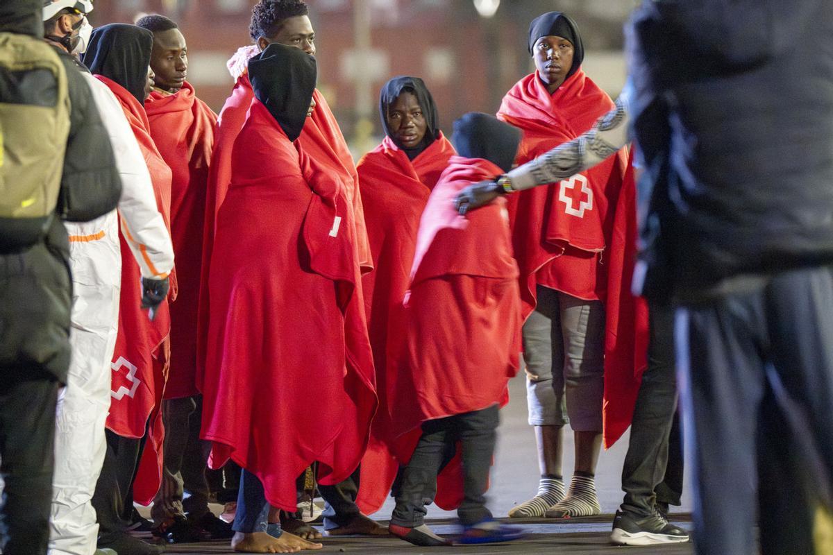 Migrantes llegados a Canarias.