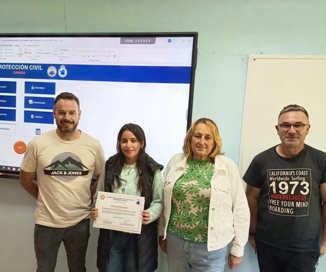 La presentación de la base de datos con la alumna, Nogueira y Coya.