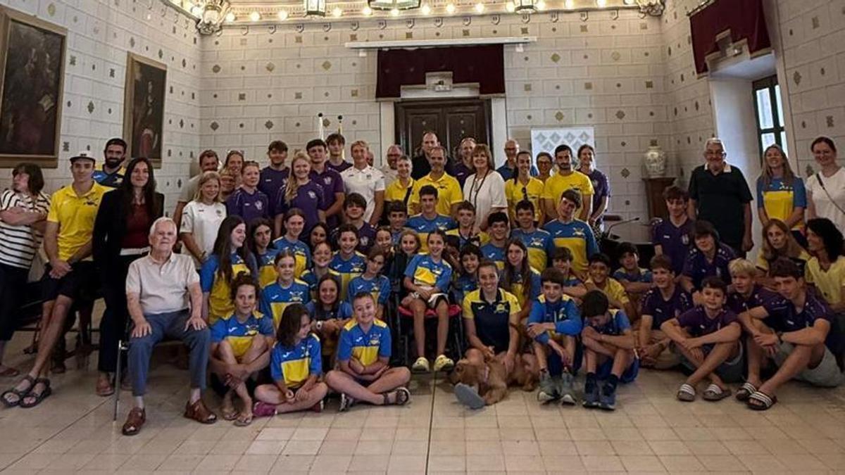Els piragüistes alemanys al consistori