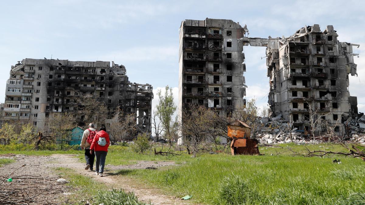 Edificios destruidos en Mariúpol.