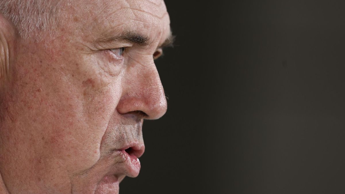 Carlo Ancelotti, entrenador del Real Madrid, durante una rueda de prensa del equipo blanco