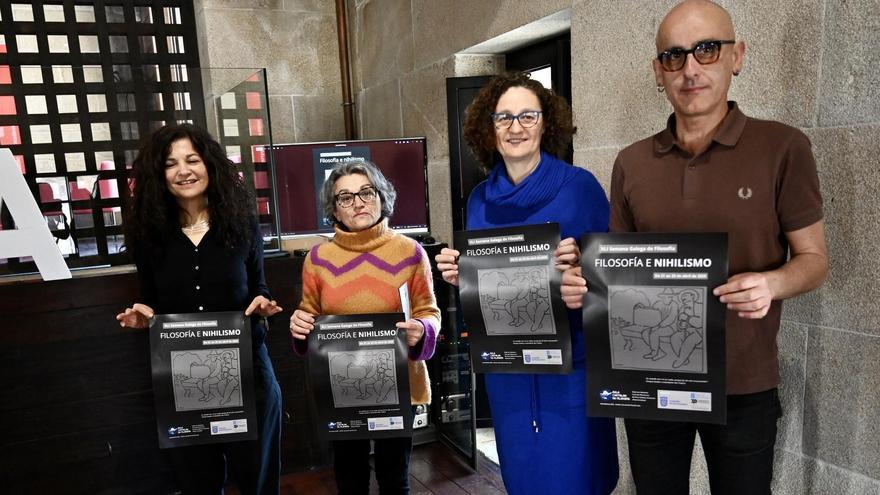 Presentación, esta mañana en la Casa das Campás, de la 41 Semana Galega de Filosofía, dedicada a "Filosofía e nihilismo"