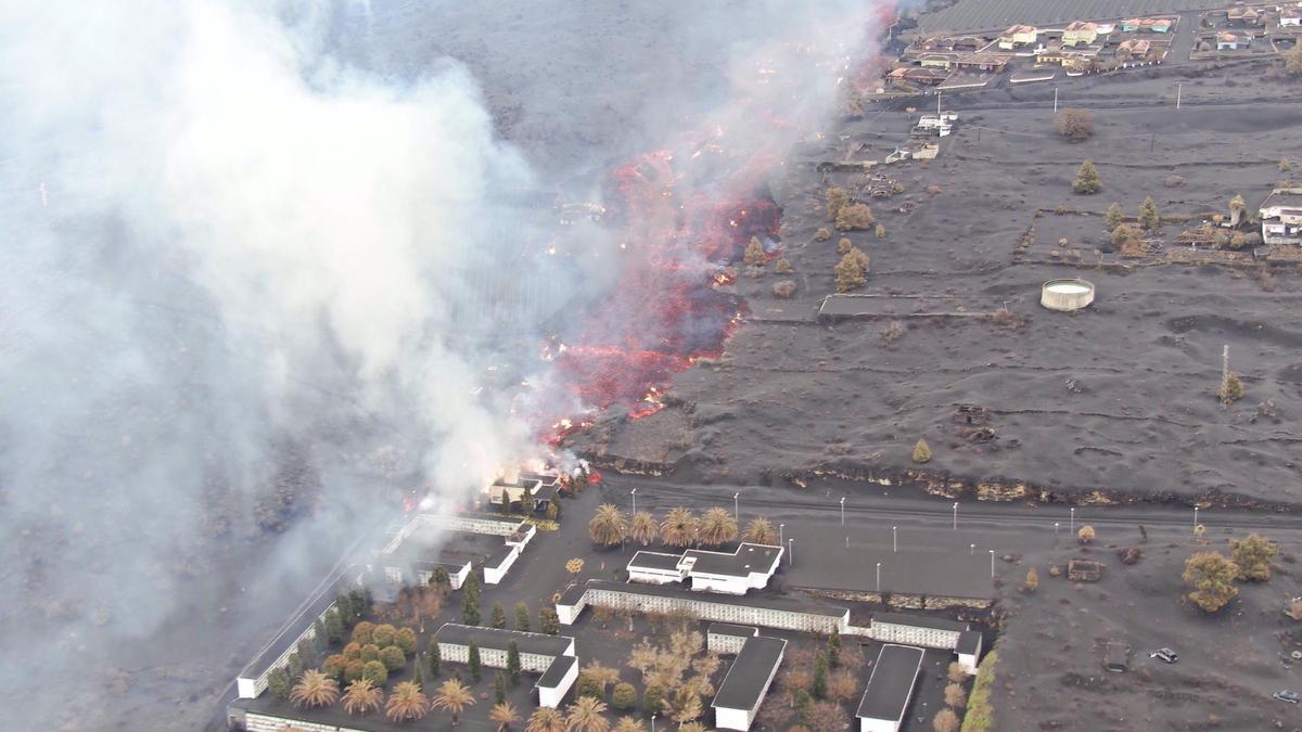 La lava del  volcán del Tajogaite, en La Palma, en 2021.