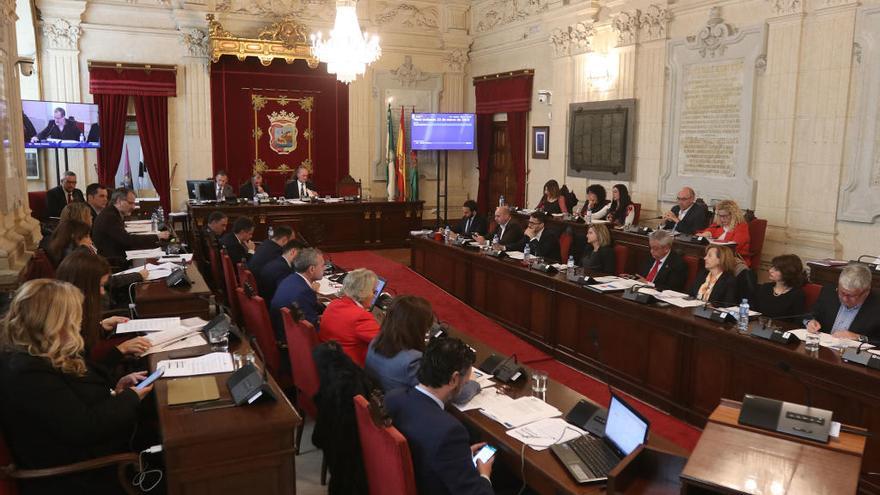 Imagen de un pleno en el Ayuntamiento de Málaga.