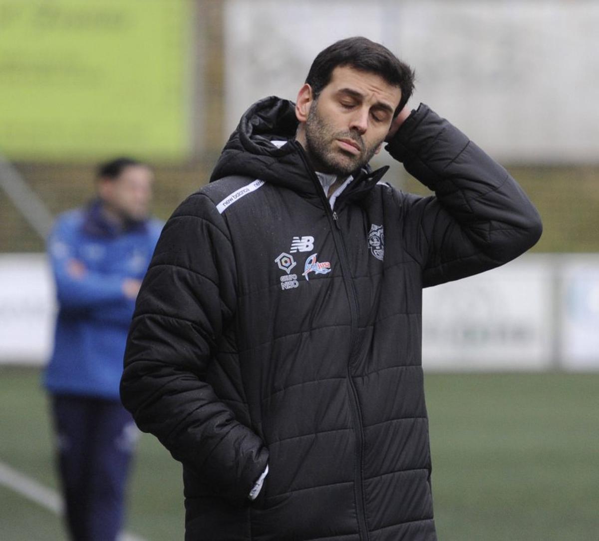 Manuti, en el partido ante el Cambados. |  Bernabé