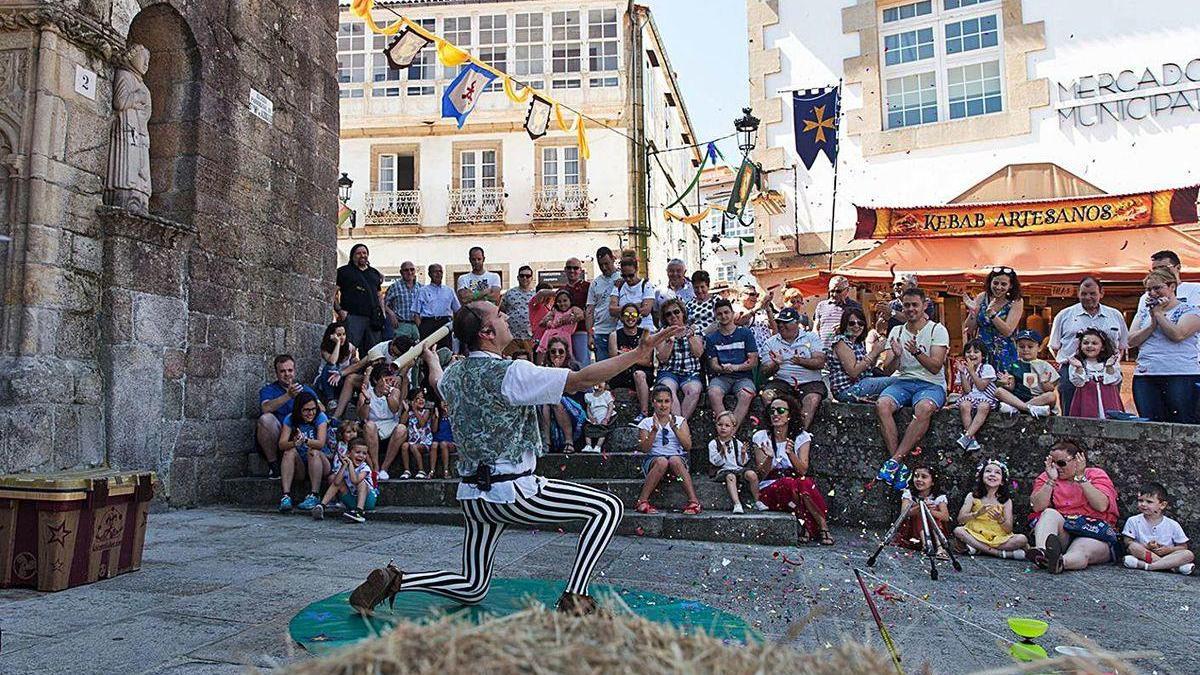 Espectáculo del festival &#039;Vai de Rúa&#039; de Betanzos, que se celebrará este año con restricciones.