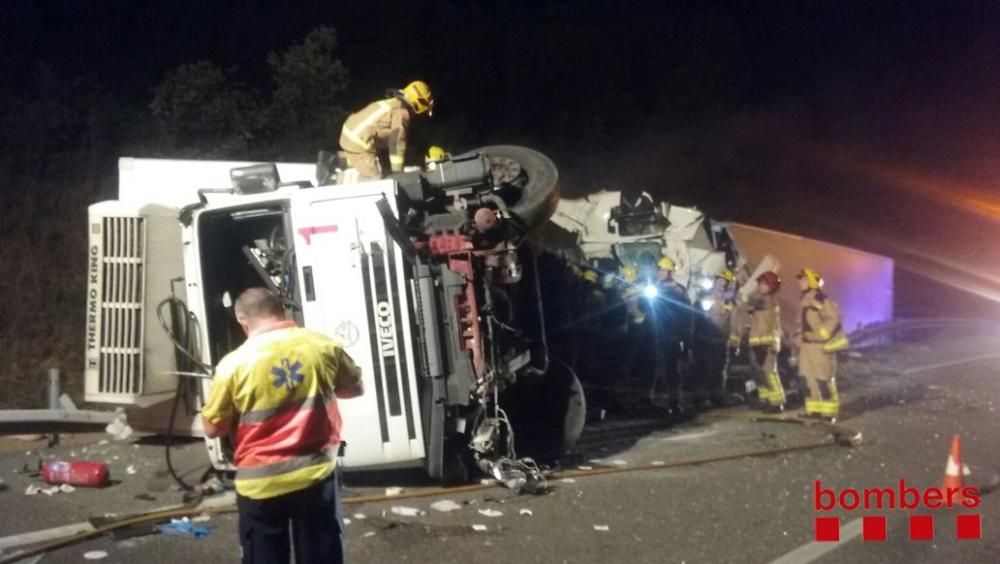 Els camions accidentats