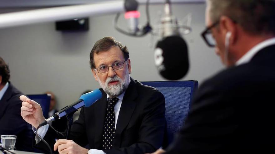 Mariano Rajoy, ayer durante la entrevista en la Cadena Cope.