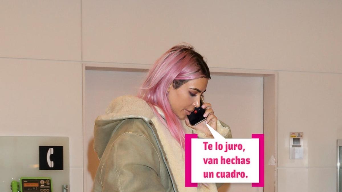 Kim Kardashian habla de sus hermanas por teléfono