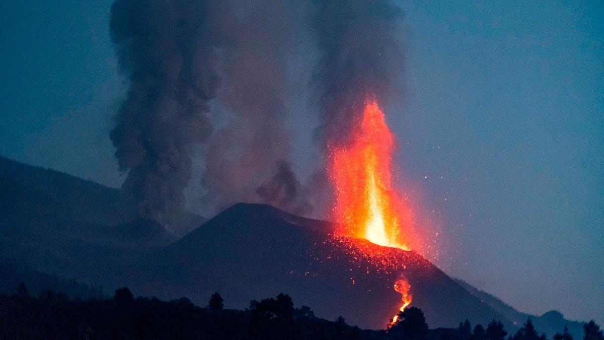 El volcán de La Palma.