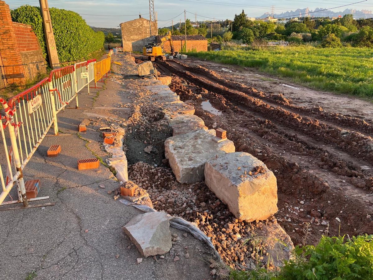 Construcció de l'escullera