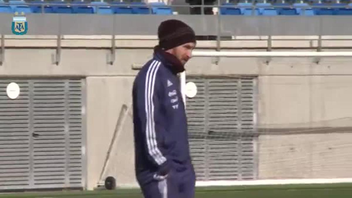 Messi vuelve a entrenar con la selección argentina