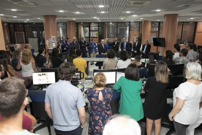 03.10.19. Las Palmas de Gran Canaria. Visita de F. Javier Moll de Miguel, presidente del Grupo Prensa Iberica,  a la redacción e instalaciones de La Provincia . Foto Quique Curbelo  | 03/10/2019 | Fotógrafo: Quique Curbelo