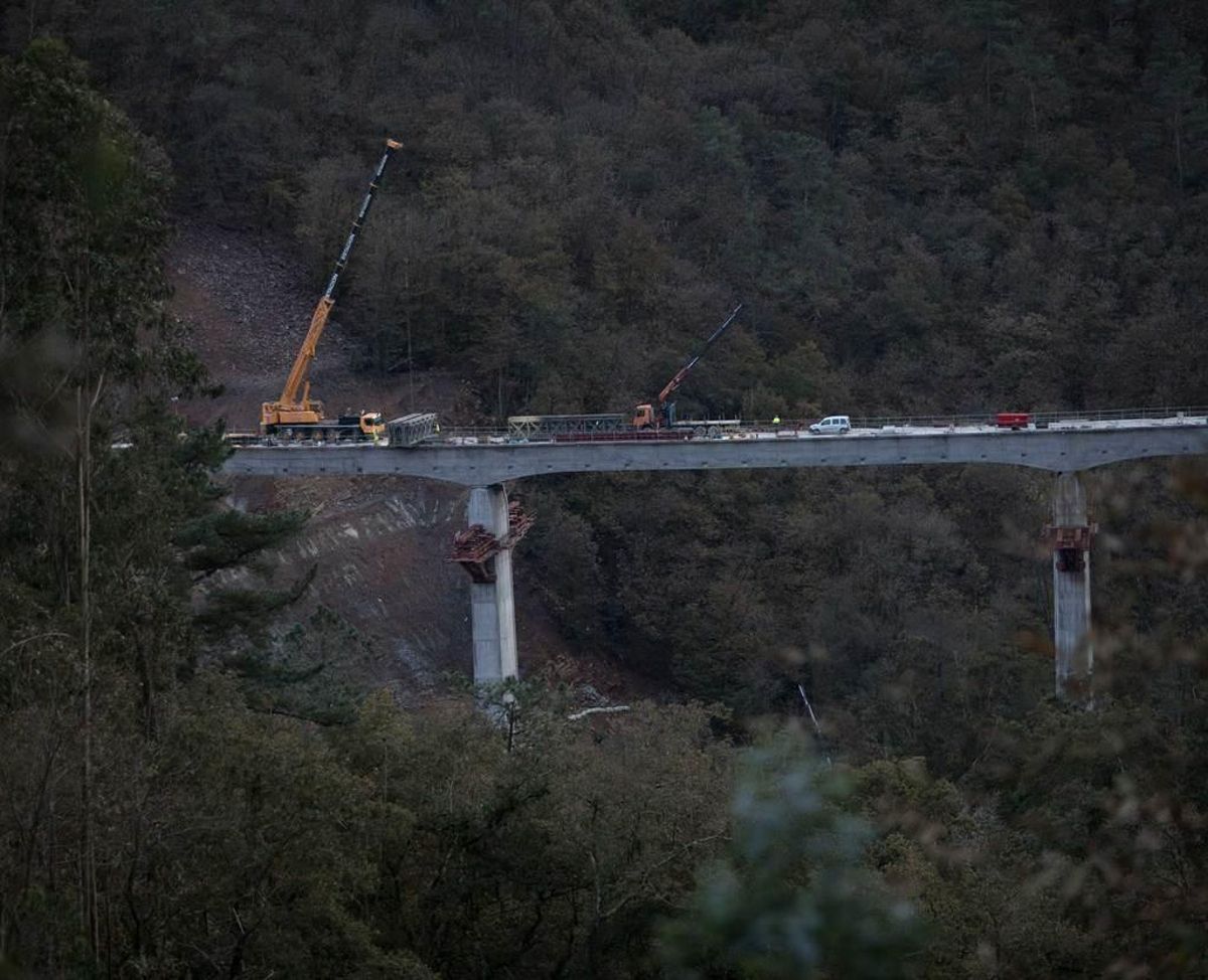 Obras en el tramo Salas-La Espina.