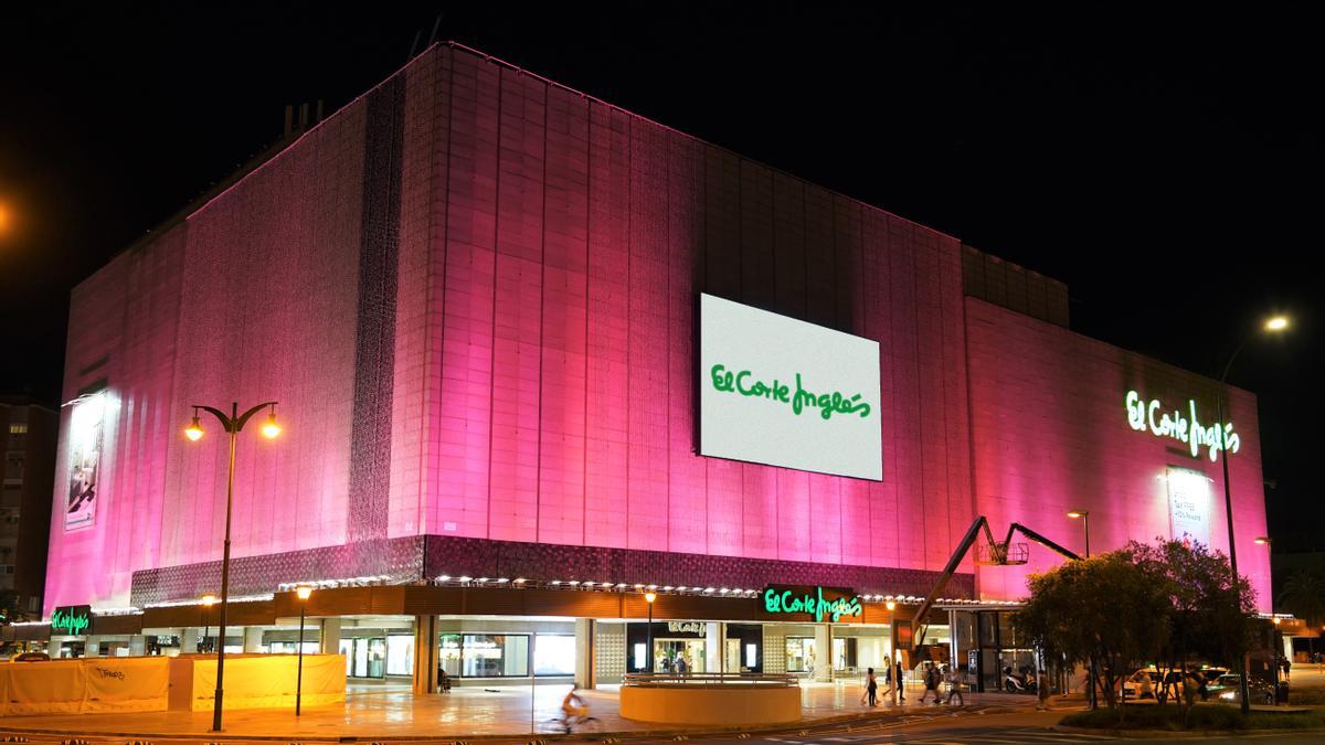 Fachada principal de El Corte Inglés de Málaga