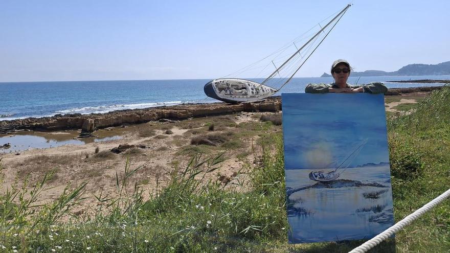 El gran velero encallado en Xàbia ya es arte: "Resulta hipnótico"