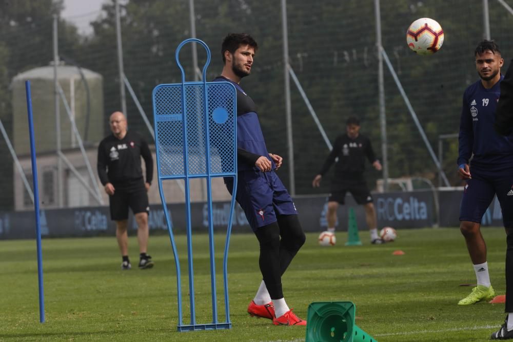 El Celta se ejercita en A Madroa pensando en el Espanyol