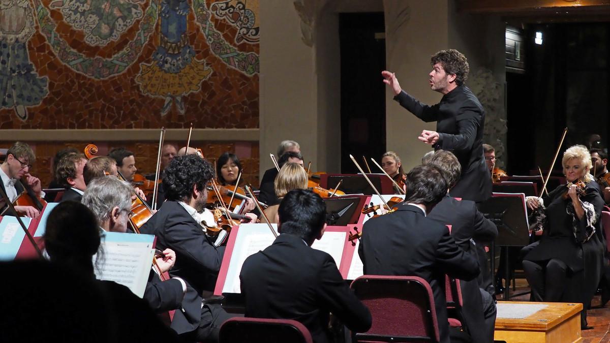 Pablo Heras-Casado, al frente de la Filarmónica de Múnich, en el Palau de la Música