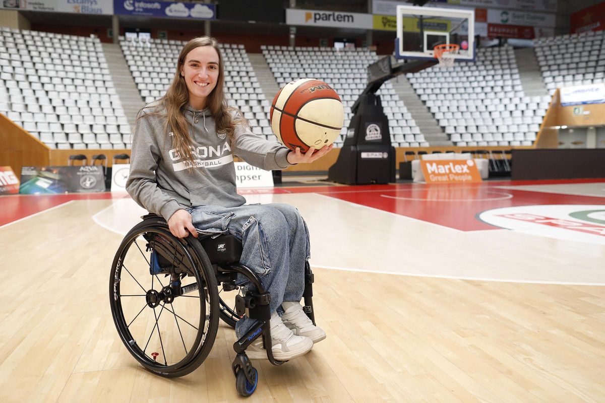 Lucía Ramo, en el pabellón de Fontjau.