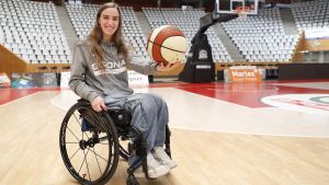 Lucía Ramo, en el pabellón de Fontjau.