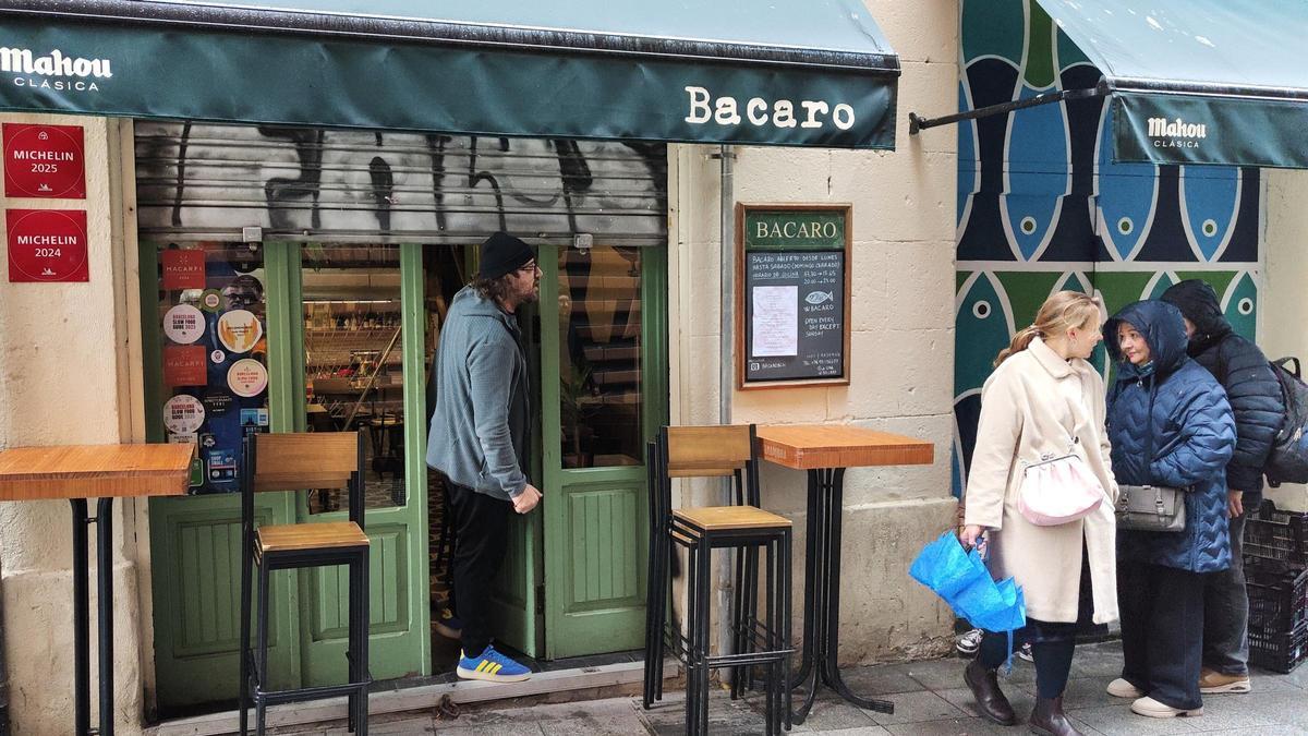 La entrada del restaurante Bacaro.