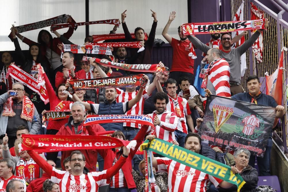 Así apoya La Mareona al Sporting en el José Zorrilla