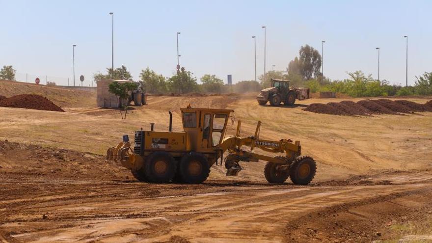Obras de la segunda fase del parque de Levante.