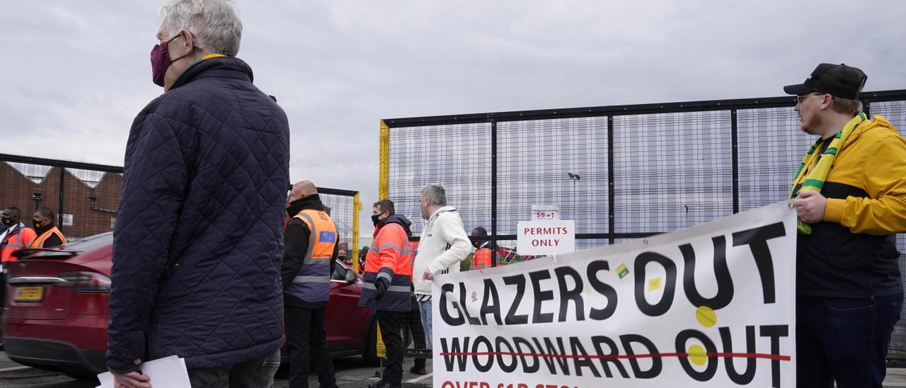 Protestas contra los Glazer, propietarios del Manchester United