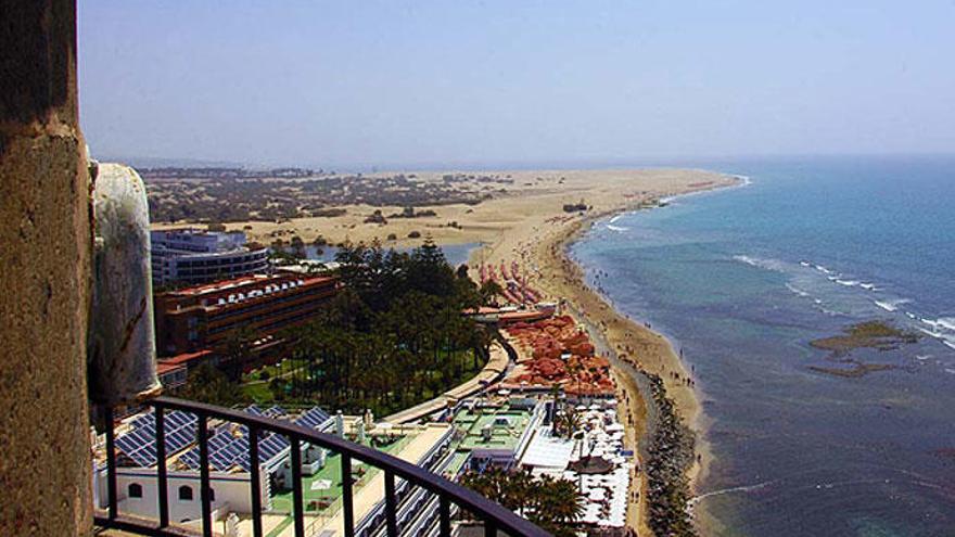 Vista de la playa de Maspalomas dese el faro.