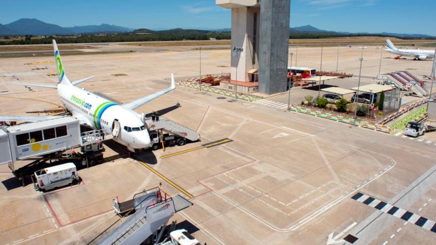 La plataforma de l&#039;Aeroport de Girona, l&#039;1 de juny de 2017.